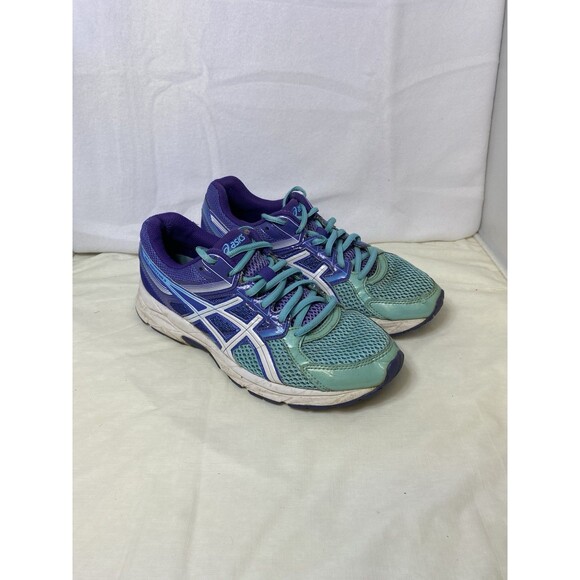 Asics Womens Gel Contend 3 T5F9N Purple Turquoise Running Sneakers Size 8.5 - Picture 1 of 7